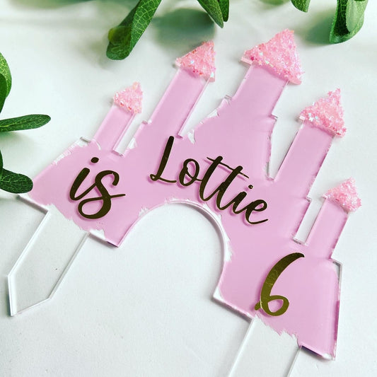 Personalised Castle Acrylic Cake Topper